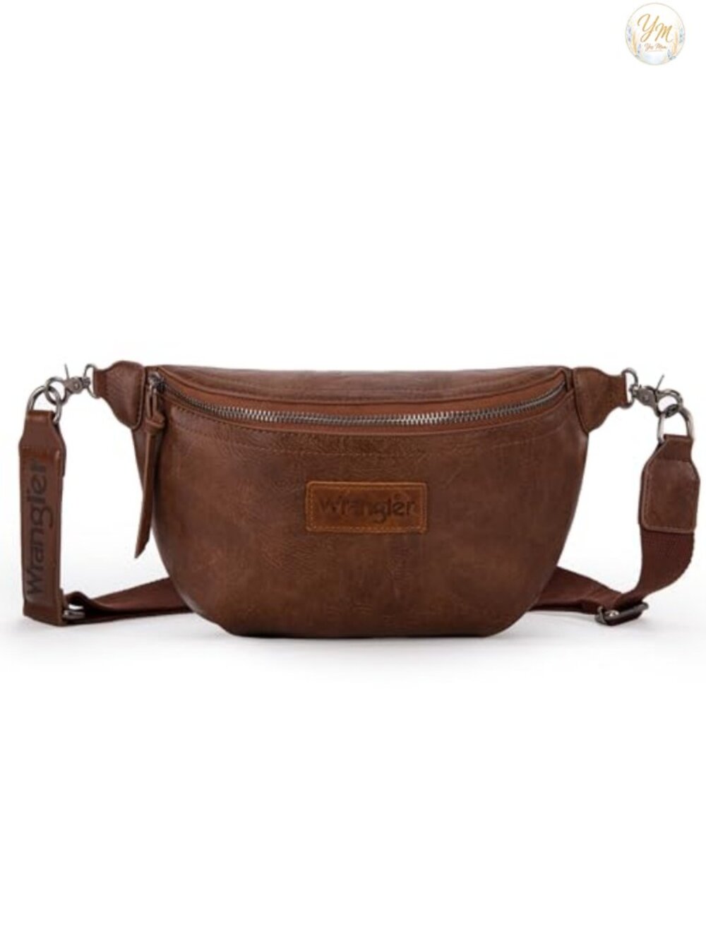 Wrangler Large Fanny Pack Crossbody Sling Bag Adjustable Strap Leather